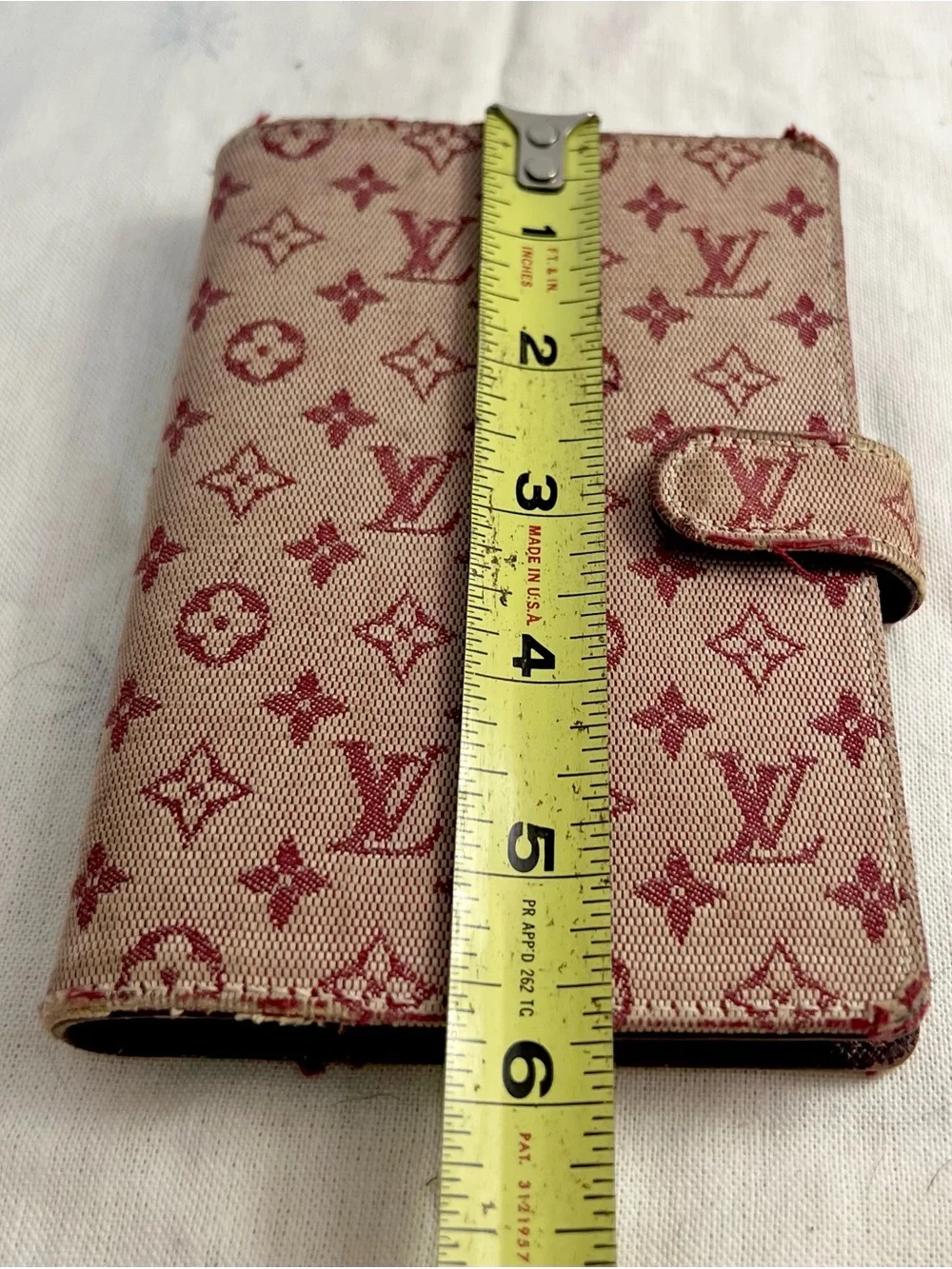 Authentic Louis Vuitton Red Denim PM Agenda